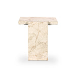 Featuring Romano Desert Taupe Marble End Table by Four Hands at Amethyst Home. Solid marble sheets are laminated to create cubed cradle bases for a thick-cut tabletop. Heavy veining and natural swirls speak to the nature of marble, with each piece being entirely unique.Collection: ElementColors: Desert Taupe MarbleMaterials: Solid Marble Weight: 110.804 lbs. Amethyst Home provides interior design, new home construction design consulting, vintage area rugs, and lighting in the Tampa metro area.