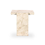 Featuring Romano Desert Taupe Marble End Table by Four Hands at Amethyst Home. Solid marble sheets are laminated to create cubed cradle bases for a thick-cut tabletop. Heavy veining and natural swirls speak to the nature of marble, with each piece being entirely unique.Collection: ElementColors: Desert Taupe MarbleMaterials: Solid Marble Weight: 110.804 lbs. Amethyst Home provides interior design, new home construction design consulting, vintage area rugs, and lighting in the Tampa metro area.