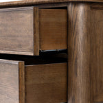 Featuring Russ Aged Oak Nightstand by Four Hands at Amethyst Home. Like an heirloom nightstand with two roomy drawers, this aged oak design has room for it all. Detailed with an overhang surface, carved edges top to bottom, angled legs and oval drawer pulls finished in dark gunmetal.
Collection: BoltonColors: Aged Oak, Aged Oak VeneerMaterials: Solid Oak, . Amethyst Home provides interior design, new home construction design consulting, vintage area rugs, and lighting in the Des Moines metro area.