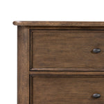 Featuring Russ Aged Oak Nightstand by Four Hands at Amethyst Home. Like an heirloom nightstand with two roomy drawers, this aged oak design has room for it all. Detailed with an overhang surface, carved edges top to bottom, angled legs and oval drawer pulls finished in dark gunmetal.
Collection: BoltonColors: Aged Oak, Aged Oak VeneerMaterials: Solid Oa. Amethyst Home provides interior design, new home construction design consulting, vintage area rugs, and lighting in the Newport Beach metro area.