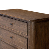 Featuring Russ Aged Oak Tall Dresser by Four Hands at Amethyst Home. Like an heirloom tallboy with six drawers, this aged oak dresser has room for it all. Detailed with an overhang surface, carved edges top to bottom, angled legs and oval drawer pulls finished in dark gunmetal.
Overall Dimensions: 21.0" L x 39.0 " W x 53.0" H
Collection: BoltonColors: Aged Oak . Amethyst Home provides interior design, new home construction design consulting, vintage area rugs, and lighting in the Tampa metro area.