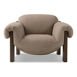 Featuring Samena Nubuck Sand Chair by Four Hands at Amethyst Home. A cozy spot for lounging and curling up with a good book. This statement-making chair features large overflowing cushioning that wraps around the arms and back. Designed with S spring construction and a solid oak frame. Upholstered in a smooth sueded leather with contrasting sling seatin. Amethyst Home provides interior design, new home construction design consulting, vintage area rugs, and lighting in the Winter Garden metro area.