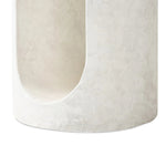Featuring Samson Textured Lunar Concrete End Table by Four Hands at Amethyst Home. Made from textured white concrete, a cylinder shaped end table features a pill-shaped cutout for a light look. Subtle mottling adds a hint of texture.Collection: ChandlerColors: Textured Lunar ConcreteMaterials: Concrete Weight: 37.48 lbs. Amethyst Home provides interior design, new home construction design consulting, vintage area rugs, and lighting in the Park City metro area.