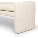 Featuring Serena Durham Cream Accent Bench by Four Hands at Amethyst Home. Cream, boucle-like upholstery covers a long, sophisticated dining bench.Overall Dimensions: 18"W x 70"Lx 19"H
Collection: TownsendColors: Durham CreamMaterials: 61% Polyester, 39% W Weight: 48.5 lbs. Amethyst Home provides interior design, new home construction design consulting, vintage area rugs, and lighting in the Boston metro area.