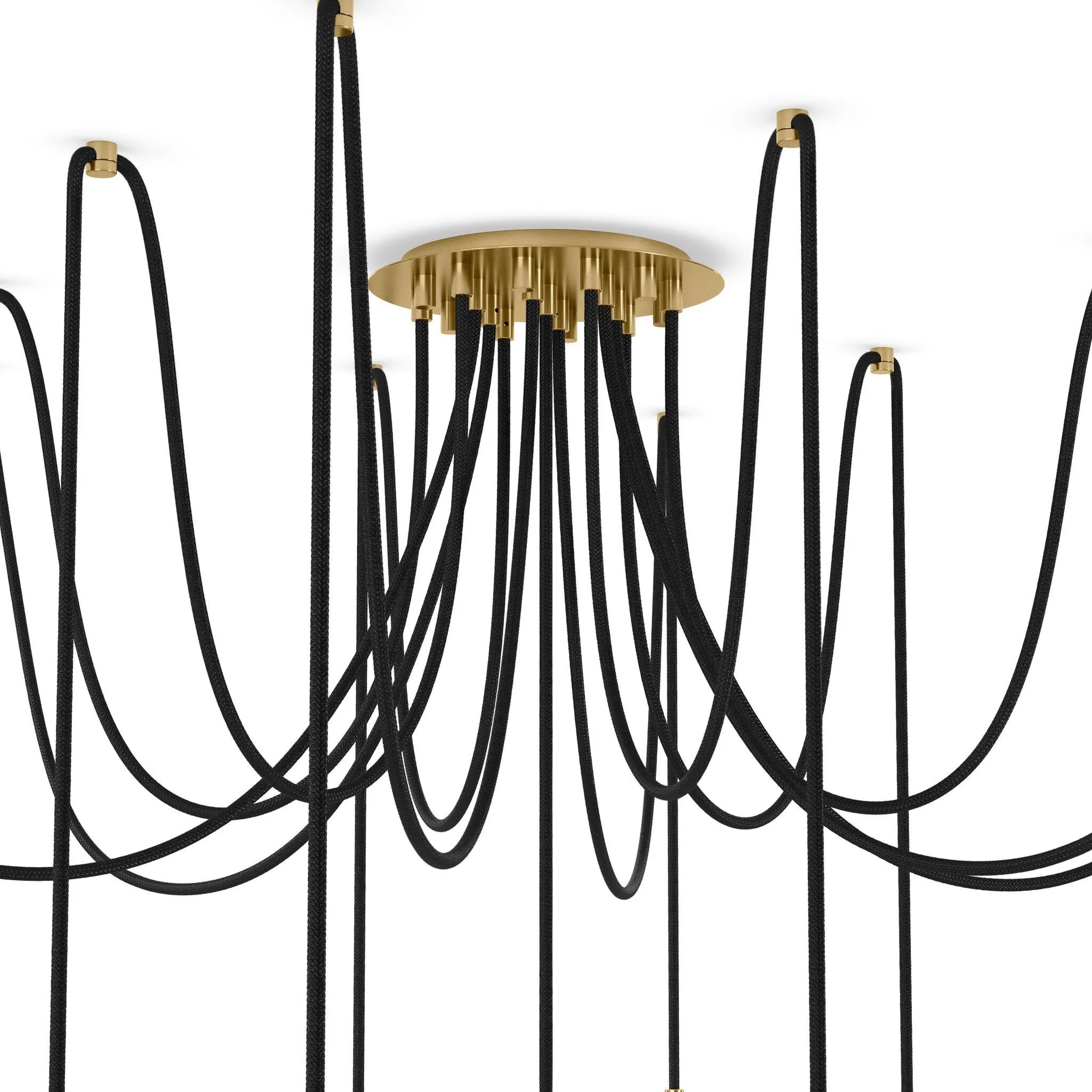 Featuring Spider Burnished Brass Opal Matte Glass Cord Chandelier by Four Hands at Amethyst Home. Matte glass spheres float at varying lengths for a statement-making piece. Each globe is individually blown, shaped and sculpted by hand through a one-hour process. Matte glass is specially manufactured to evenly diffuse light. Brass and glass are 98% recyclab. Amethyst Home provides interior design, new home construction design consulting, vintage area rugs, and lighting in the Washington metro area.