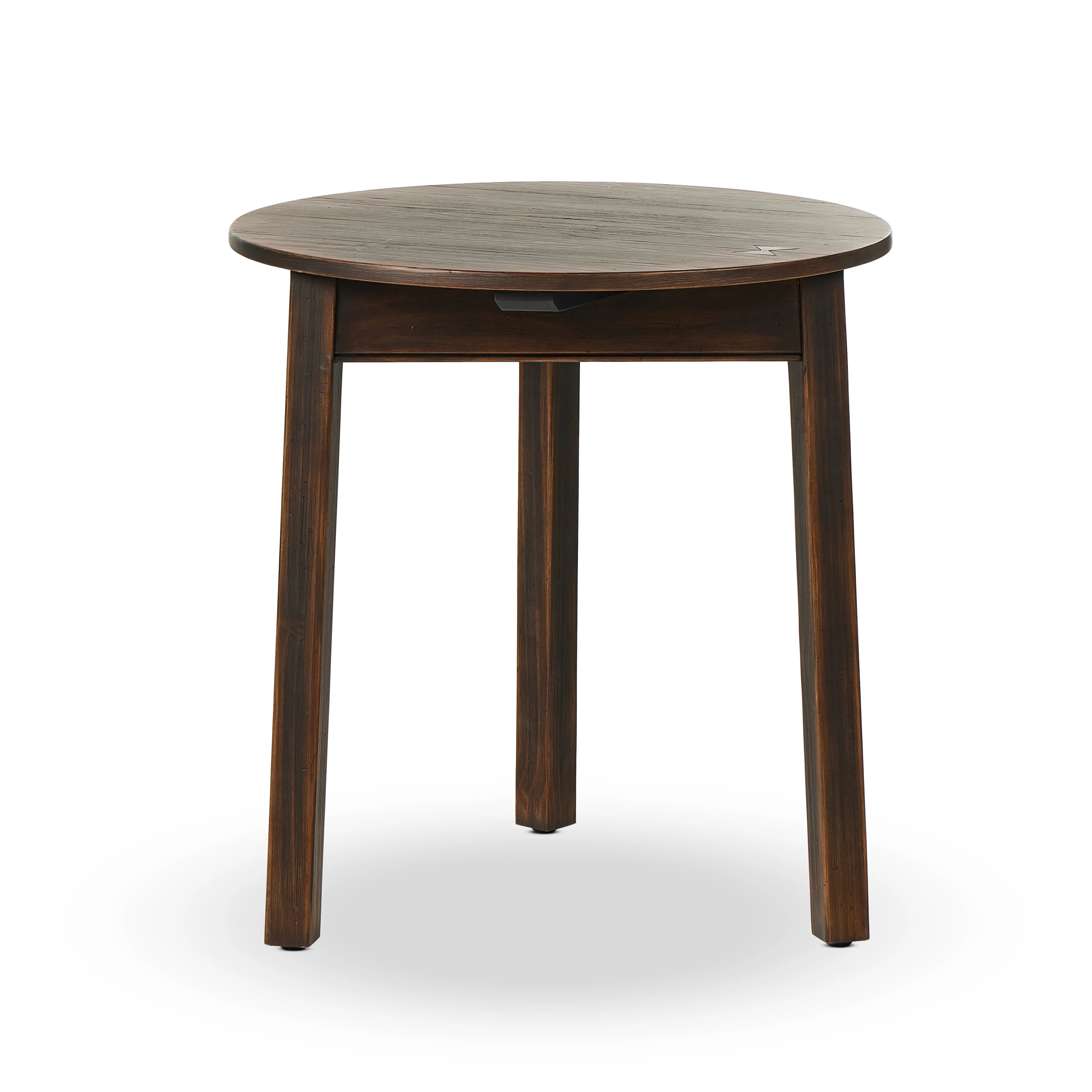 Featuring The Aged Brown Pimms Table by Four Hands at Amethyst Home. Brown-finished pine forms a versatile three-legged end table with a playful feel. By the makers at Van Thiel, known for their antique-inspired pieces and hand-applied finishes.Overall Dimensions: 24.75"W x 24.75"L x 26"H
Collection: Van ThielColors: Aged Bronze ,Aged Brown Veneer ,Aged BrownM. Amethyst Home provides interior design, new home construction design consulting, vintage area rugs, and lighting in the Dallas metro area.