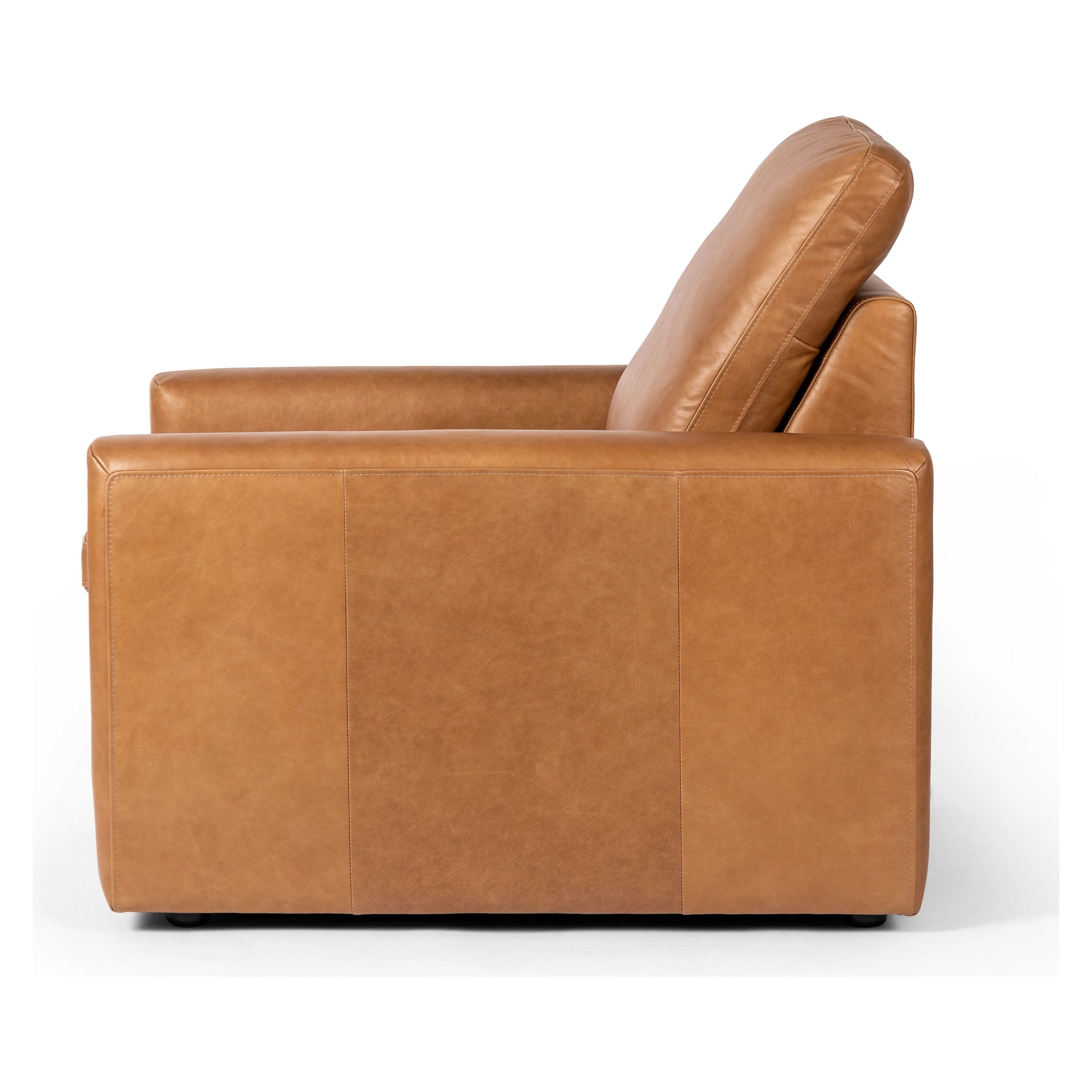 Featuring Tillery Sonoma Butterscotch Motion Chair by Four Hands at Amethyst Home. A modern take on the traditional recliner chair. Customize your comfort level with the push of hidden buttons with pieces in our Power Motion collection. Recliner features a slightly higher seat and backrest, low, sleek arms, and a motion footrest. Plush feather-blend cushion. Amethyst Home provides interior design, new home construction design consulting, vintage area rugs, and lighting in the San Diego metro area.