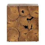 Featuring Tomlin Outdoor End Table by Four Hands at Amethyst Home. A unique layering piece - indoors or out. Made from laminated teak root with miter joinery, a simply shaped end table offers organic vibes and plenty of natural movement. Tables will vary from piece to piece, reflective of natural materials. Joint expansion may grow visible over time. Cover or store indoors during . Amethyst Home provides interior design, new construction, custom furniture and area rugs in the Scottsdale metro area