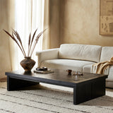 Featuring Warby Worn Black Oak Coffee Table by Four Hands at Amethyst Home. Black-finished oak shapes a streamlined coffee table with a rich while minimalist look.Overall Dimensions: 36"W x 65"L x 14"H
Collection: BennettColors: Worn Black Veneer ,Worn Black OakMaterials: Thick Oak Veneer ,Solid Oak Weight: 125.66 lbsClearance from Floor: 10.25"Distance Bet. Amethyst Home provides interior design, new home construction design consulting, vintage area rugs, and lighting in the Park City metro area.