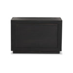 Featuring Warby Worn Black Oak Nightstand by Four Hands at Amethyst Home. Solid acacia shapes a streamlined box-style nightstand, with lap joint corners for a detail-driven touch. Finished with smooth, push-latch drawer glides.Collection: BennettColors: Worn Black Oak ,Worn Black VeneerMaterials: Solid Oak ,Thick Oak Veneer Weight: 94.8 lbs. Amethyst Home provides interior design, new home construction design consulting, vintage area rugs, and lighting in the Winter Garden metro area.