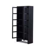 Featuring Warby Worn Black Cabinet by Four Hands at Amethyst Home. This minimal-inspired bookcase is crafted from a mix of solid oak and worn black veneer. Featuring glass-front doors and spacious shelves for storage and display.
Overall Dimensions: 18.0" L x 42.0" W x 94.0" H
Collection: BennettColors: Worn Black Veneer, Worn Black OakMaterials: Thick Oak . Amethyst Home provides interior design, new home construction design consulting, vintage area rugs, and lighting in the Park City metro area.