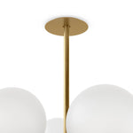 Featuring Zodiac Burnished Brass Chandelier by Four Hands at Amethyst Home. Matte glass spheres seem to extend and reach across smooth brass rods. Each globe is individually blown, shaped and sculpted by hand through a one-hour process. Matte glass is specially manufactured to evenly diffuse light. Brass and glass are 98% recyclable. Designed and susta. Amethyst Home provides interior design, new home construction design consulting, vintage area rugs, and lighting in the Salt Lake City metro area.