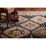 Featuring Heirloom Navy / Multi Hand-Knotted Rug by Loloi at Amethyst Home. Bring a touch of antiqued beauty into your home with our Heirloom collection. This 100% wool collection tastefully honors the art of hand knotted rugs from India. Heirloom evokes a sense of unique sophistication with its traditional Serapi rug color palettes and vintage design.
Han.  Amethyst Home provides interior design, new home construction design consulting, vintage area rugs, and lighting in the Calabasas metro area.
