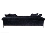 Featuring Henrietta Upholstered Sofa by Cisco Brothers at Amethyst Home. This dapper sofa has a distinctive style, with elegant roll arms and metal black-rust legs. Update your space with this mid-century influenced piece. This is an Amethyst favorite -- we love that the velvet can read black or navy depending on the natural light and time of day.
Henrietta 9. Amethyst Home provides interior design, new home construction design consulting, vintage area rugs, and lighting in the Dallas metro area.
