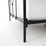Featuring Winston Bed by Four Hands at Amethyst Home. Vintage style for a classic bedroom look.  Durable, heavy iron makes for a supportive, wiggle-free bed.
King Size Overall Dimensions: 77.50"W x 83.50"L x 51"HQueen Size Overall Dimensions: 61.50"W x 84"L x 51.50"HTwin Size Overall Dimensions: 40.50"W x 78.50"L x 51"H
Colors: Sandblasted Vintage BlackMa.  Amethyst Home provides interior design, new home construction design consulting, vintage area rugs, and lighting in the Des Moines metro area.