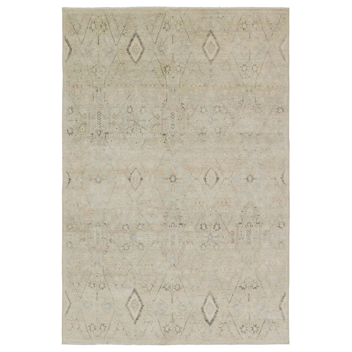 Featuring Boheme Maisie Rug by Jaipur Living at Amethyst Home. The Boheme Maisie Rug brings vintage inspiration to life with ornate, worldly designs and a timeless distress effect. The Maisie area rug boasts a Persian-inspired center medallion, short fringe and detail-rich border in a navy, cream, gray, and pastel green colorway. This zero-pile rug is printed on cotton, polyester, and . Amethyst Home provides interior design services, furniture, rugs, and lighting in the Salt Lake City metro area.