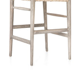 Featuring Muestra Counter + Bar Stool - Weathered Grey by Four Hands at Amethyst Home. Modern curves redefine the classic wishbone-style counter stool. Vintage white all-weather wicker is woven for a dose of fresh texture within weathered grey teak framing. Cover or store indoors during inclement weather and when not in use.
Counter Stool Overall Size: 21.5.  Amethyst Home provides interior design, new home construction design consulting, vintage area rugs, and lighting in the Monterey metro area.