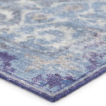 Featuring Kai Moonlight Blue Hand-Knotted Rug by Jaipur Living at Amethyst Home. When a traditional design motif is modernized and imbued with sophisticated shades of Moonlight Blue and Peacoat for a gently aged look, the result can only be called vintage chic. Modify from the new Kai Collection is hand-knotted in 100% wool for exceptional quality and an .  Amethyst Home provides interior design, new home construction design consulting, vintage area rugs, and lighting in the Alpharetta metro area.