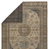 Featuring Rhapsody Delpha Hand-Knotted Rug by Jaipur Living at Amethyst Home. The Rhapsody Delpha Area Rug features heirloom-quality designs of stunningly abrashed Old World patterns. The Delpha area rug boasts a beautifully washed medallion motif with a tile-like, decorative border detail. The light ivory tone is accented with rich green-blue, ochre,.  Amethyst Home provides interior design, new home construction design consulting, vintage area rugs, and lighting in the Salt Lake City metro area.