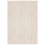 Featuring Continuum Quantum Rug by Jaipur Living at Amethyst Home. The Continuum collection brings the classic sisal look to outdoor spaces and high-traffic indoor areas. The soft Axiom design features an abstract, geometric pattern with cream high-low pile for added dimension. The polypropylene fibers are stain and water resistant for an easy-care accent piec. Amethyst Home provides interior design, new home construction design consulting, vintage area rugs, and lighting in the Boston metro area.