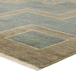 Featuring Cyprus Kyrenia Blue Hand-Knotted Rug by Jaipur Living at Amethyst Home. The hand-knotted Cyprus collection showcases a modern representation of vintage Kars designs with clean-lined geometric details and fresh colorways. The blue, sage, and cream Kyrenia design delights with an antique medallion pattern and a similarly styled border. Low pile and naturally stain resis. Amethyst Home provides interior design, new construction, custom furniture, and area rugs in the Kansas City metro area.