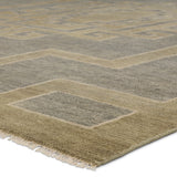 Featuring Cyprus Gray Kyrenia Hand-Knotted Rug by Jaipur Living at Amethyst Home. The hand-knotted Cyprus collection showcases a modern representation of vintage Kars designs with clean-lined geometric details and fresh colorways. The gray, sage, and cream Kyrenia design delights with an antique medallion pattern and a similarly styled border. Low pile and naturally stain resistant f. Amethyst Home provides interior design, new construction, custom furniture, and area rugs in the Omaha metro area.