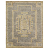 Featuring Cyprus Gray Kyrenia Hand-Knotted Rug by Jaipur Living at Amethyst Home. The hand-knotted Cyprus collection showcases a modern representation of vintage Kars designs with clean-lined geometric details and fresh colorways. The gray, sage, and cream Kyrenia design delights with an antique medallion pattern and a similarly styled border. Low pile and naturally stain resistant f. Amethyst Home provides interior design, new construction, custom furniture, and area rugs in the Tampa metro area.