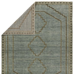 Featuring Cyprus Paphos Hand-Knotted Rug by Jaipur Living at Amethyst Home. The hand-knotted Cyprus collection showcases a modern representation of vintage Kars designs with clean-lined geometric details and fresh colorways. The blue, gray and sage green Paphos design delights with a minimalistic medallion pattern and a similarly styled border. Low pile and naturally stain resist. Amethyst Home provides interior design, new construction, custom furniture, and area rugs in the Calabasas metro area.