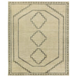 Featuring Cyprus Green Paphos Hand-Knotted Rug by Jaipur Living at Amethyst Home. The hand-knotted Cyprus collection showcases a modern representation of vintage Kars designs with clean-lined geometric details and fresh colorways. The dark and light green Paphos design delights with a minimalistic medallion pattern and a similarly styled border. Low pile and naturally stain resis. Amethyst Home provides interior design, new construction, custom furniture, and area rugs in the Nashville metro area.