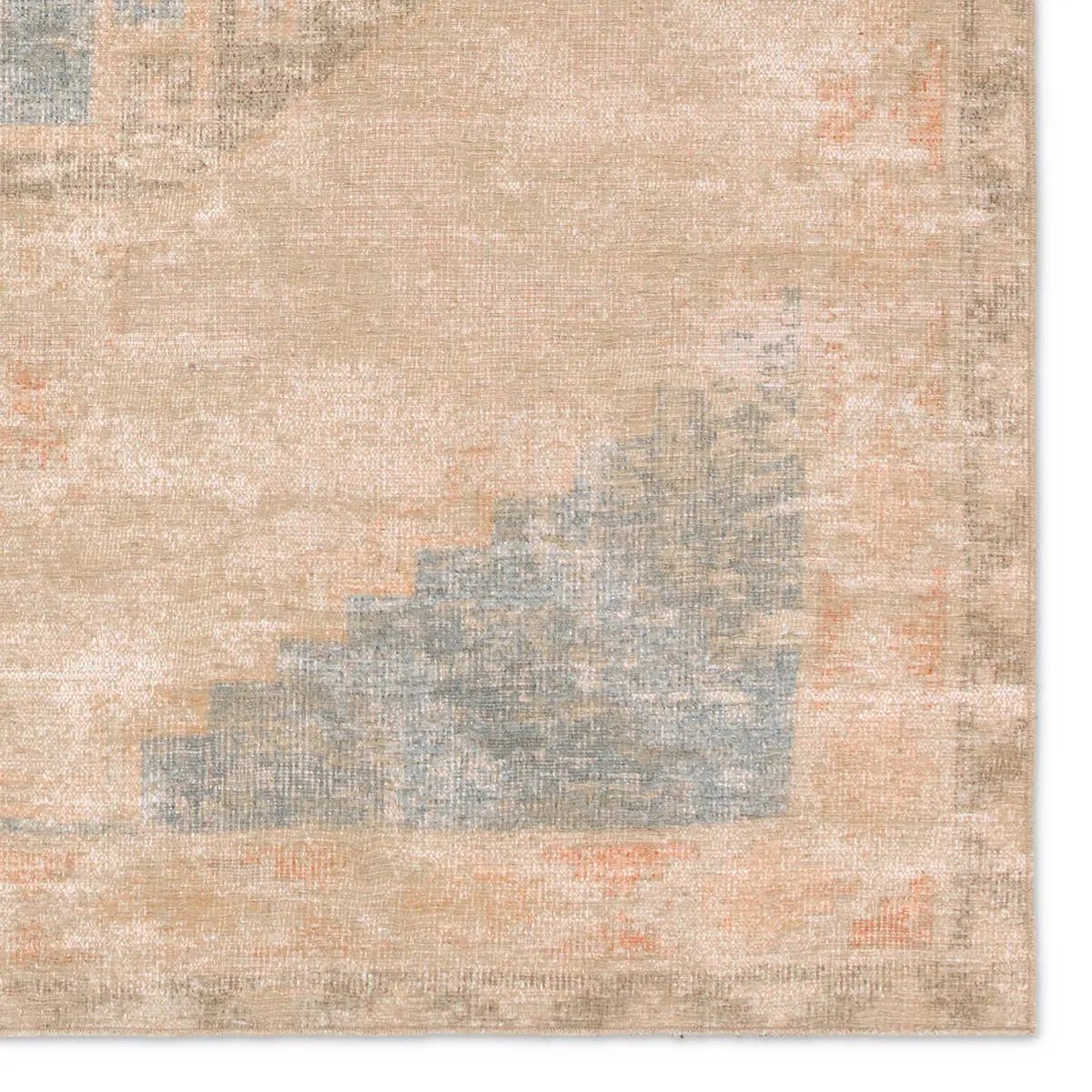 Featuring Edage Kayell Rug by Jaipur Living at Amethyst Home. The innovative Edage rug Kayell showcases distressed, vintage designs, digitally printed onto a jute and polyester base. This process provides effortless texture and natural appeal through the jute weave, while maintaining an elevated feel through updated traditional patterns. The Kayell design . Amethyst Home provides interior design, new home construction design consulting, vintage area rugs, and lighting in the Washington metro area.