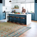 Featuring Eden Anemone Hand-Knotted Rug by Jaipur Living at Amethyst Home. The Eden Anemone pairs fresh, vibrant colors with provincial Persian motifs for the perfect blend of new and time-honored. This hand-knotted wool rug features a hand-sheared quality that lends the design a perfectly vintage and a lovingly worn look. The vibrant tones of the Anemone. Amethyst Home provides interior design, new home construction design consulting, vintage area rugs, and lighting in the Los Angeles metro area.