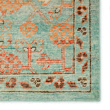 Featuring Eden Anemone Hand-Knotted Rug by Jaipur Living at Amethyst Home. The Eden Anemone pairs fresh, vibrant colors with provincial Persian motifs for the perfect blend of new and time-honored. This hand-knotted wool rug features a hand-sheared quality that lends the design a perfectly vintage and a lovingly worn look. The vibrant tones of the Anemone ru. Amethyst Home provides interior design, new home construction design consulting, vintage area rugs, and lighting in the Portland metro area.
