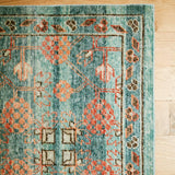 Featuring Eden Anemone Hand-Knotted Rug by Jaipur Living at Amethyst Home. The Eden Anemone pairs fresh, vibrant colors with provincial Persian motifs for the perfect blend of new and time-honored. This hand-knotted wool rug features a hand-sheared quality that lends the design a perfectly vintage and a lovingly worn look. The vibrant tones of the Anemo. Amethyst Home provides interior design, new home construction design consulting, vintage area rugs, and lighting in the Winter Garden metro area.