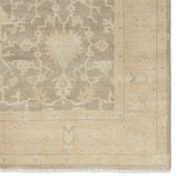 Featuring Eloquent Beige Verity Hand-Knotted Rug by Jaipur Living at Amethyst Home. The Eloquent collection emanates traditional elegance, lending a soft and serene look to transitional homes. The Verity area rug features a faded Oushak design in muted beige, light gray, and tan tones. This hand-knotted wool and viscose rug grounds living spaces with a classic, earthy look. C. Amethyst Home provides interior design, new construction, custom furniture, and area rugs in the Newport Beach metro area.