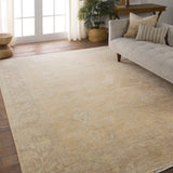 Featuring Eloquent Cream Verity Hand-Knotted Rug by Jaipur Living at Amethyst Home. The Eloquent collection emanates traditional elegance, lending a soft and serene look to transitional homes. The Verity area rug features a faded Oushak design cream, gray, and light sage tones. This hand-knotted wool and viscose rug grounds living spaces with a classic, earthy look. Crafted of d. Amethyst Home provides interior design, new construction, custom furniture, and area rugs in the Des Moines metro area.