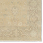 Featuring Eloquent Cream Verity Hand-Knotted Rug by Jaipur Living at Amethyst Home. The Eloquent collection emanates traditional elegance, lending a soft and serene look to transitional homes. The Verity area rug features a faded Oushak design cream, gray, and light sage tones. This hand-knotted wool and viscose rug grounds living spaces with a classic, earthy look. Crafted of durabl. Amethyst Home provides interior design, new construction, custom furniture, and area rugs in the Omaha metro area.
