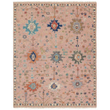Featuring Everly Matera Hand-Knotted Rug by Jaipur Living at Amethyst Home. The updated traditional Everly collection features Oushak-inspired designs in whimsical color palettes. The Matera design features a sweet colorway of pink, yellow, navy, cream, peach, and taupe. This hand-knotted wool rug anchors living spaces with a fresh take on vintage style. The low, easy-care pile. Amethyst Home provides interior design, new construction, custom furniture, and area rugs in the Los Angeles metro area.