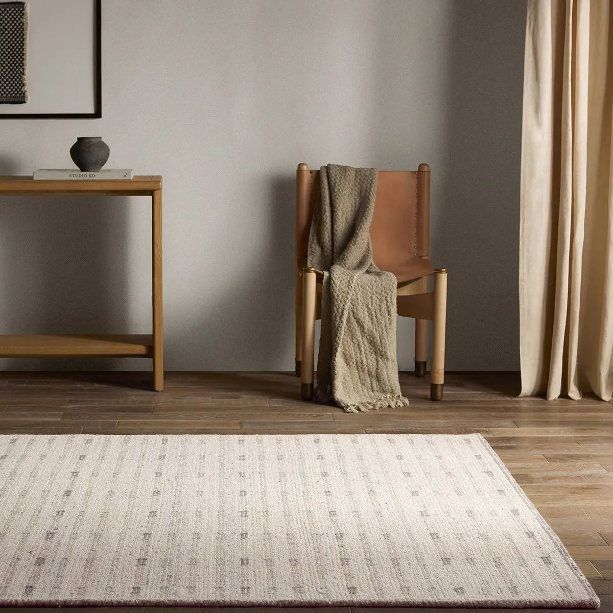 Featuring Finnigan Aiker Rug by Jaipur Living at Amethyst Home. 100% hand-looped wool yarns of cream and taupe artfully mingle with shades of weathered gray and green. Laisse faire stripes encourage the eye to travel the faintly global inspired, hand-tufted construction.
Hand Tufted100% WoolFGN01 Finnigan Aiker
Blot stains immediately and clean with a mild . Amethyst Home provides interior design, new home construction design consulting, vintage area rugs, and lighting in the Calabasas metro area.