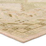 Featuring Gallant Enfield Hand-Knotted Rug by Jaipur Living at Amethyst Home. The updated traditional Gallant Enfield is an assortment of beautifully colored hand-knotted designs. The Enfield area rug showcases a vintage-inspired bordered medallion design in on-trend green, cream, light blue, and tan tones, stunningly distressed for texture and antiquity. C. Amethyst Home provides interior design, new home construction design consulting, vintage area rugs, and lighting in the San Diego metro area.