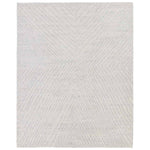 Featuring Indira Zivian Hand-Knotted Rug by Jaipur Living at Amethyst Home. Rich in detail and plush underfoot, the Indira Zivian is made up of neutral-toned modern Moroccan styles. The Zivian area rug features a slight sheen and luxurious hand-knotted construction of natural wool and viscose. A soft linear design provides geometric interest in an light blue h. Amethyst Home provides interior design, new home construction design consulting, vintage area rugs, and lighting in the Austin metro area.