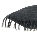 Featuring Jemina Dark Slate Pillow by Jaipur Living at Amethyst Home. The Jemina Dark Slate Pillow boasts an assortment of relaxed linen designs with rustic-style knotted tassels lining the sides. The comfortable Majere throw pillow delights with a bold navy hue and subtle bohemian vibe that perfectly accents sofas, chairs, and beds alike. This casual yet sophisticated pillow thrives in indoor . Amethyst Home provides interior design services, furniture, rugs, and lighting in the Omaha metro area.