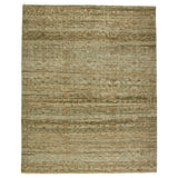 Featuring Jinsen Augusta Hand-Knotted Rug by Jaipur Living at Amethyst Home. The hand-knotted Jinsen Augusta features a fresh incarnation of the vintage Turkish textile look. Classic in pattern and modern in color, the Augusta rug boasts a beautiful palette of green, burnished gold, and hints of taupe featuring distinct dye-lot details and subtle fringe. Th. Amethyst Home provides interior design, new home construction design consulting, vintage area rugs, and lighting in the Nashville metro area.