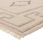 Featuring Jinsen Azzurro Rug by Jaipur Living at Amethyst Home. The hand-knotted Jinsen collection features a fresh incarnation of the vintage Turkish textile look. Classic in pattern and modern in color, the Alamo rug boasts a beautiful palette of cream, beige, gold, and brown, featuring distinct dye-lot details and subtle fringe. This artisan-crafted med. Amethyst Home provides interior design, new home construction design consulting, vintage area rugs, and lighting in the Scottsdale metro area.