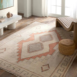 Featuring Jinsen Azzurro Rug by Jaipur Living at Amethyst Home. The hand-knotted Jinsen collection features a fresh incarnation of the vintage Turkish textile look. Classic in pattern and modern in color, the Alamo rug boasts a beautiful palette of cream, beige, gold, and brown, featuring distinct dye-lot details and subtle fringe. This artisan-crafted medall. Amethyst Home provides interior design, new home construction design consulting, vintage area rugs, and lighting in the Seattle metro area.