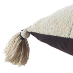 Featuring Mercado Sabir Pillow by Jaipur Living at Amethyst Home. The Mercado pillow Sabir marries bohemian charm and irresistible texture. The Sabir lumbar pillow offers a warm and cozy accent to modern spaces with a versatile, striped design and bohemian-style corner tassels. Crafted of soft cotton, this plush accent's light gray, white, and black heath. Amethyst Home provides interior design, new home construction design consulting, vintage area rugs, and lighting in the Kansas City metro area.