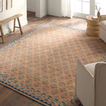 Featuring Mihret Palasan Hand-Knotted Rug by Jaipur Living at Amethyst Home. The handknotted Mihret Palasan gathers inspiration from traditional patterns that offer elegance and a refined, modern colorway. Expertly handcrafted in India with 64 knots per square inch for unparalleled quality, the Palasan design features traditional tile and geometric details. Amethyst Home provides interior design, new home construction design consulting, vintage area rugs, and lighting in the Alpharetta metro area.