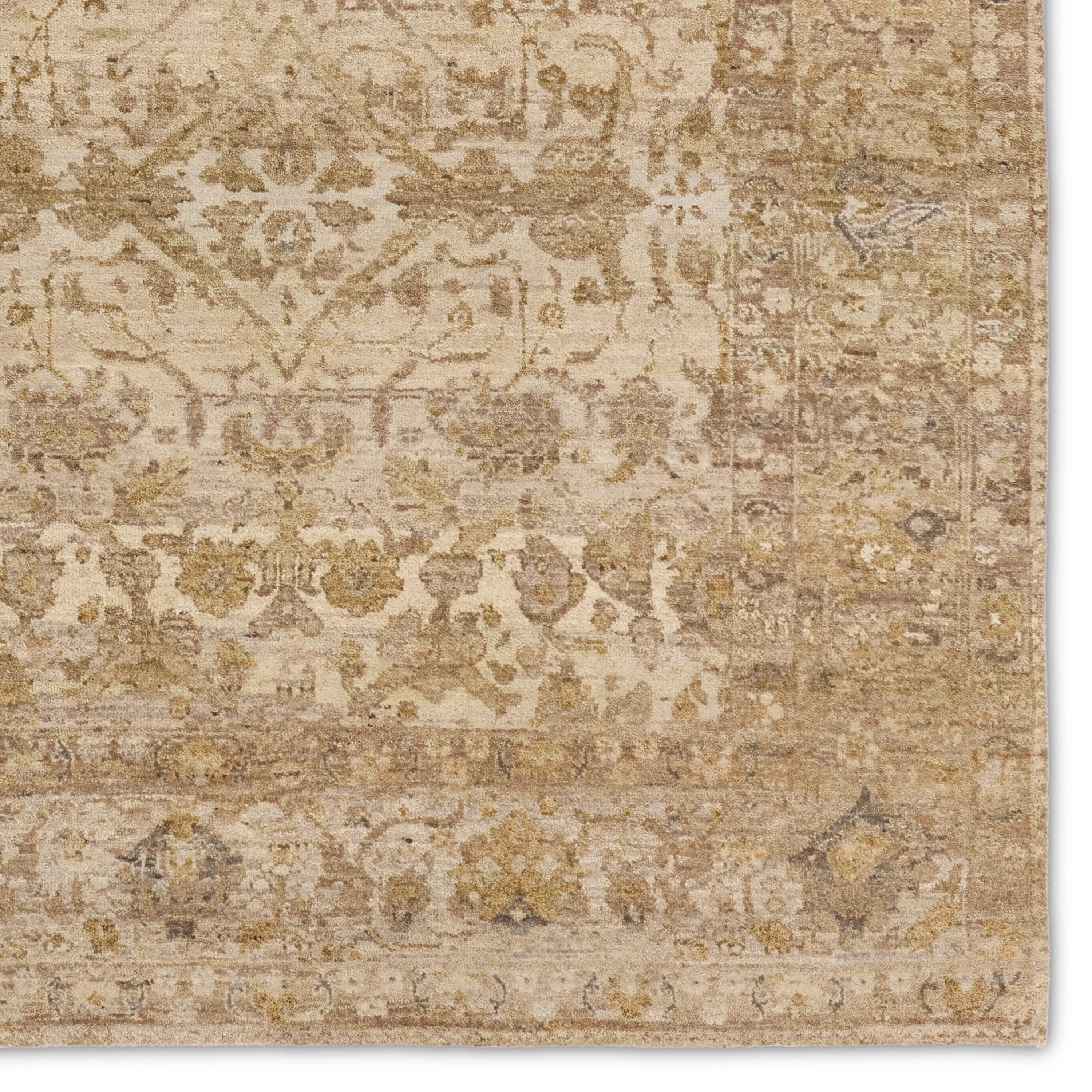 Featuring Mihret Zeniba Hand Knotted Rug by Jaipur Living at Amethyst Home. The handknotted Mihret collection gathers inspiration from traditional patterns that offer elegance and a refined, modern colorway. Expertly handcrafted in India with 64 knots per square inch for unparalleled quality, the Zeniba design features traditional floral and scrolling details . Amethyst Home provides interior design, new home construction design consulting, vintage area rugs, and lighting in the Austin metro area.