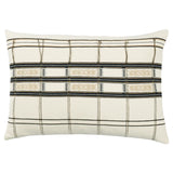 Featuring Nagaland Merima Pillow by Jaipur Living at Amethyst Home. The Nagaland Merima Pillow showcases the traditional loin-loom techniques of the indigenous tribes of the region. The artisan-made Merima throw pillow effortlessly combines heritage-rich tribal and stripe patterns with a versatile black, cream, and tan colorway for a stunning statement in any space. Crafted of soft, finel. Amethyst Home provides interior design services, furniture, rugs, and lighting in the Kansas City metro area.