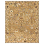 Featuring Neveah Matrona Hand-Knotted Rug by Jaipur Living at Amethyst Home. The intricately hand-knotted Neveah collection showcases traditional patterns with updated colorways to create artful accent pieces for any modern home. The Matrona design features a Persian-inspired design including scrolling flowers and a floral border. Regal yet earthy hues of gold. Amethyst Home provides interior design, new home construction design consulting, vintage area rugs, and lighting in the Boston metro area.