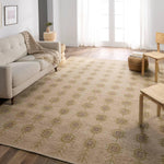 Featuring Onessa Aeston Hand-Knotted Rug by Jaipur Living at Amethyst Home. The Onessa Aeston marries traditional motifs with soft, subdued colorways for the perfect blend of fresh and time-honored style. These hand-knotted wool rugs feature a hand-sheared quality that lends the design a coveted vintage impression. The Aeston rug features a distressed tile . Amethyst Home provides interior design, new home construction design consulting, vintage area rugs, and lighting in the Park City metro area.